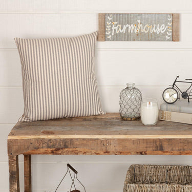 Grace Ticking Stripe Pillow 18x18 VHC Brands - The Fox Decor